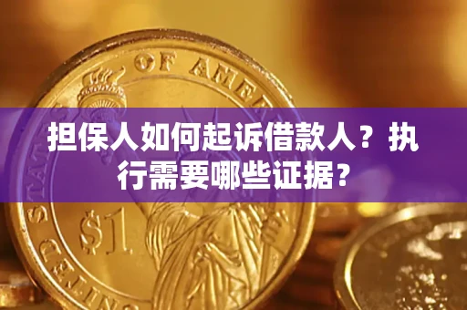 北京担保人如何起诉借款人？执行需要哪些证据？