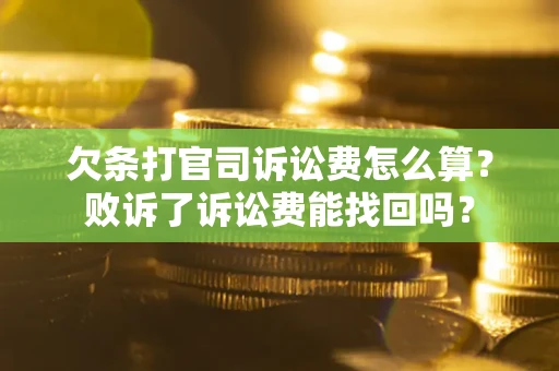 北京欠条打官司诉讼费怎么算？败诉了诉讼费能找回吗？