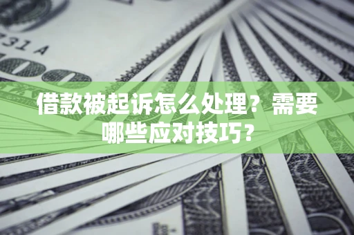 北京借款被起诉怎么处理？需要哪些应对技巧？